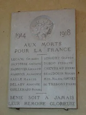 Plaque aux morts de Giverny