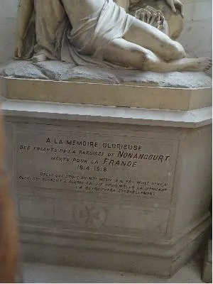 Plaque aux morts de l'église de Nonancourt