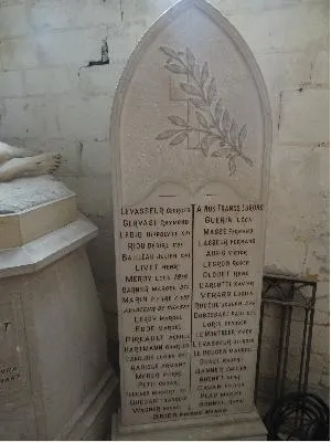 Plaque aux morts de l'église de Nonancourt