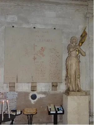 Plaque aux morts de l'église Saint-Taurin d'Évreux