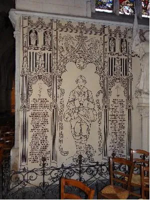 Plaque aux morts de l'église Sainte-Croix de Bernay