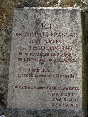 Monument aux combats du 9 et 10 juin 1940 de Courcelles-sur-Seine