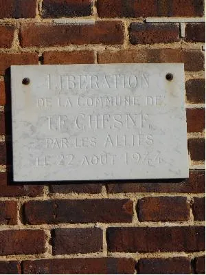 Plaque Libération de Le Chesne