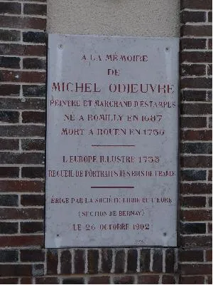Plaque à la mémoire de Michel Odieuvre de Romilly-la-Puthenaye