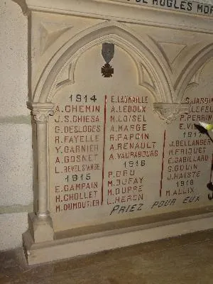 Plaque aux Morts de l'église Saint-Germain de Rugles