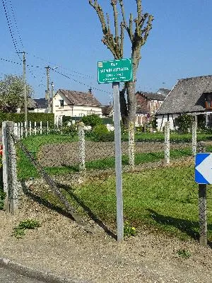 Plaque de rue Henri Metaux à Perriers-sur-Andelle