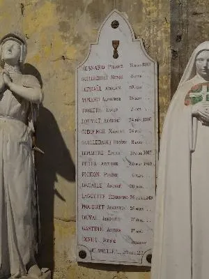 Plaque aux morts de l'église Sainte-Cécile d'Acquigny