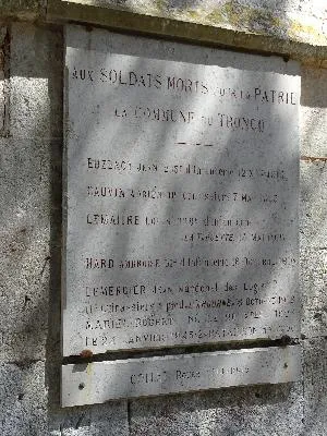 Plaque commémorative du Troncq