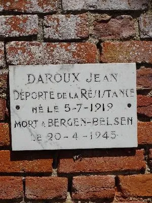 Plaque Jean Daroux d'Acquigny