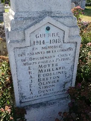 Monument aux Morts de Bosc-Bénard-Crescy