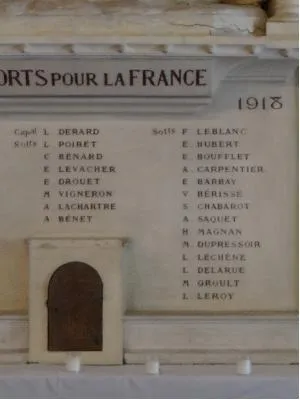 Plaque aux Morts de l'Église Saint-Denis de Lyons-la-Forêt