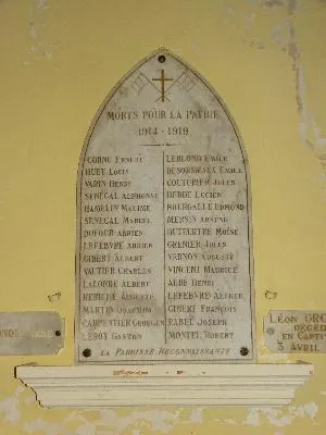 Plaque commémorative Église de Bosc-Roger-en-Roumois
