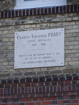Plaque Charle-Théohile Féret à Quillebeuf-sur-Seine