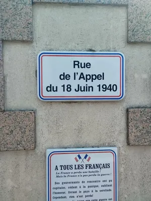 Plaque Appel du 18 Juin à Nonancourt