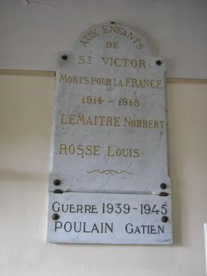 Plaque commémorative de Saint-Victor-sur-Avre