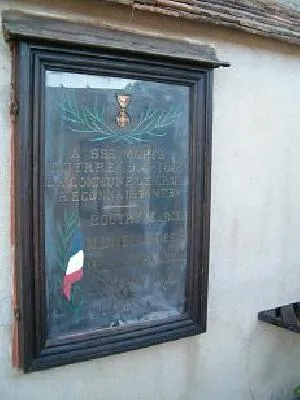 Plaque commémorative Mairie de Croisy-sur-Eure