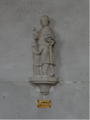groupe sculpté : Saint Mathurin délivrant une possédée
