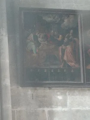 2 tableaux (panneaux peints) : la Dormition de la Vierge, la Résurrection du Christ