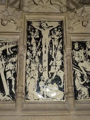 Triptyque de la Passion dans l'église Sainte-Foy de Conches-en-Ouche
