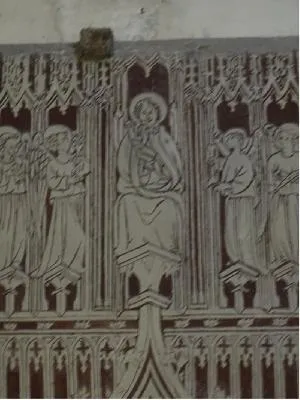 Dalles funéraires de Guillaume d'Auvillars dans l'église Sainte-Croix de Bernay