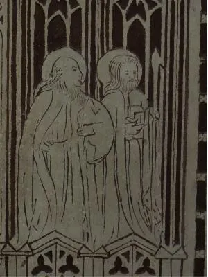 Dalles funéraires de Guillaume d'Auvillars dans l'église Sainte-Croix de Bernay