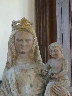 Statue Vierge à l'Enfant de l'église Saint-Germain de Croisy-sur-Eure