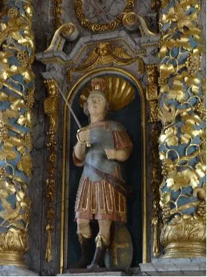 Retable du maître-autel et statues de l'église Saint-Georges de Ferrière-sur-Risle