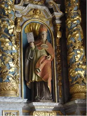 Retable du maître-autel et statues de l'église Saint-Georges de Ferrière-sur-Risle