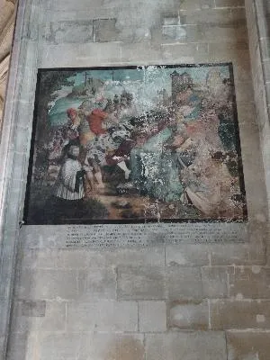 peintures monumentales : le Christ portant sa Croix et sainte Véronique, une procession de la Confrérie de Charité