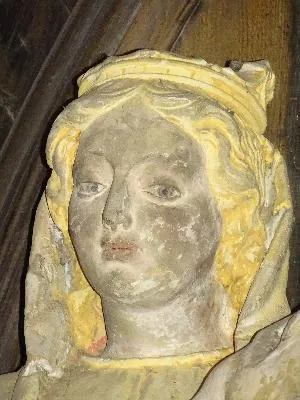 Statue : Vierge à l'Enfant dans l'Église Saint-Sébastien de Saint-Sébastien-de-Morsent
