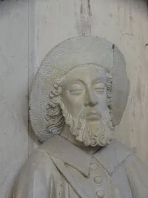 Statue de Saint-Roch dans l'Église Sainte-Colombe d'Irreville