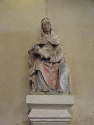 groupe sculpté et son socle : Sainte Anne et la Vierge