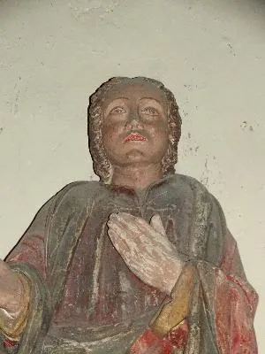 Statue : Saint-Jean dans l'Église Saint-André du Bec-Hellouin