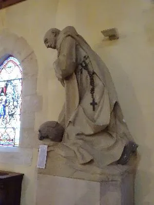 Statue : Saint-Bruno dans l'Église Saint-Georges d'Aubevoye