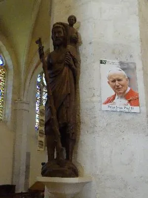 statue : Saint Christophe portant l'Enfant Jésus