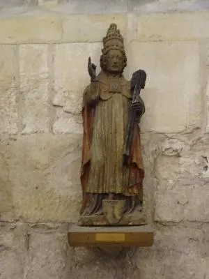 statue : Saint Evêque dit saint Germain ou saint Mammès