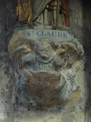 Statue de Saint-Claude dans l'Église Notre-Dame-des-Arts de Pont-de-l'Arche