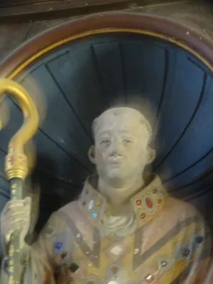 Statue : Saint-Leufroy dans l'Église Saint-Paul de La Croix-Saint-Leufroy