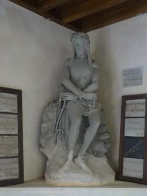 Statue : Ecce Homo dans l'Église Saint-Paul de La Croix-Saint-Leufroy
