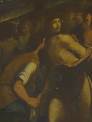 Tableau : Jésus dépouillé de ses vêtements dans la Collégiale Notre-Dame de Vernon