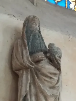 Statue de Saint-Jean-Baptiste dans l'Église Saint-Martin à Nonancourt
