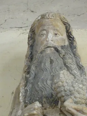 Statue de Saint-Jean-Baptiste dans l'Église Saint-Martin à Nonancourt