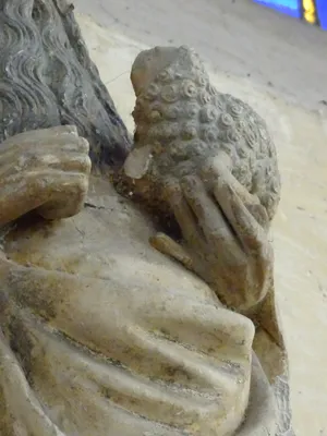 Statue de Saint-Jean-Baptiste dans l'Église Saint-Martin à Nonancourt