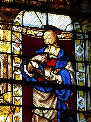Vitrail Baie 16 : Verrière de la Vierge dans la Collégiale Notre-Dame des Andelys