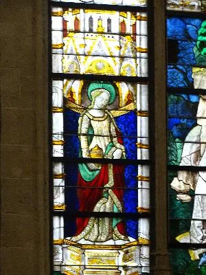 Vitrail Baie 1 : Sainte Marie-Madeleine dans l'Église Saint-Lô de Bourg-Achard