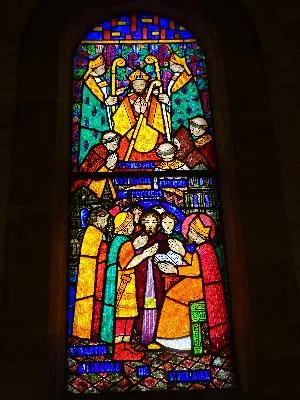 Baie 8 : St Hilaire est sacré évêque de Poitiers - St Marin à l'école de St Hilaire
