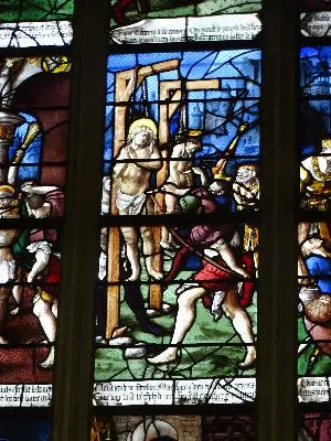 Vitrail Baie 23 : Martyres de Saint-Crépin & Saint-Crépinien dans la Collégiale de Gisors