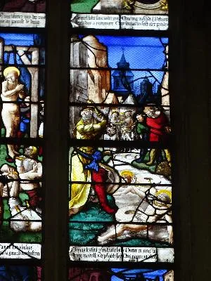 Vitrail Baie 23 : Martyres de Saint-Crépin & Saint-Crépinien dans la Collégiale de Gisors