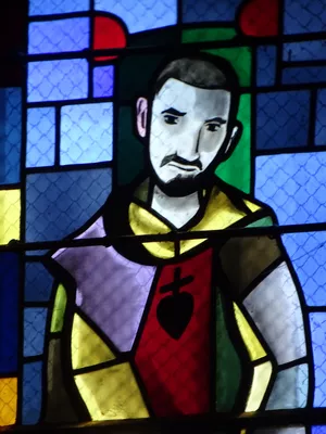 Vitrail Baie 1 : Frère Charles de Foucauld dans l'Église de Saint-André-de-l'Eure