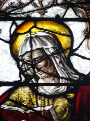 Vitrail Baie 6 - Saintes Mères dans l'Église Notre-Dame-des-Arts de Pont-de-l'Arche